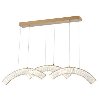 Sanford 3 Lights Brushed Gold Chandelier