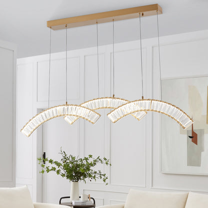 Sanford 3 Lights Brushed Gold Chandelier