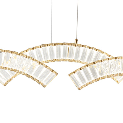 Sanford 3 Lights Brushed Gold Chandelier