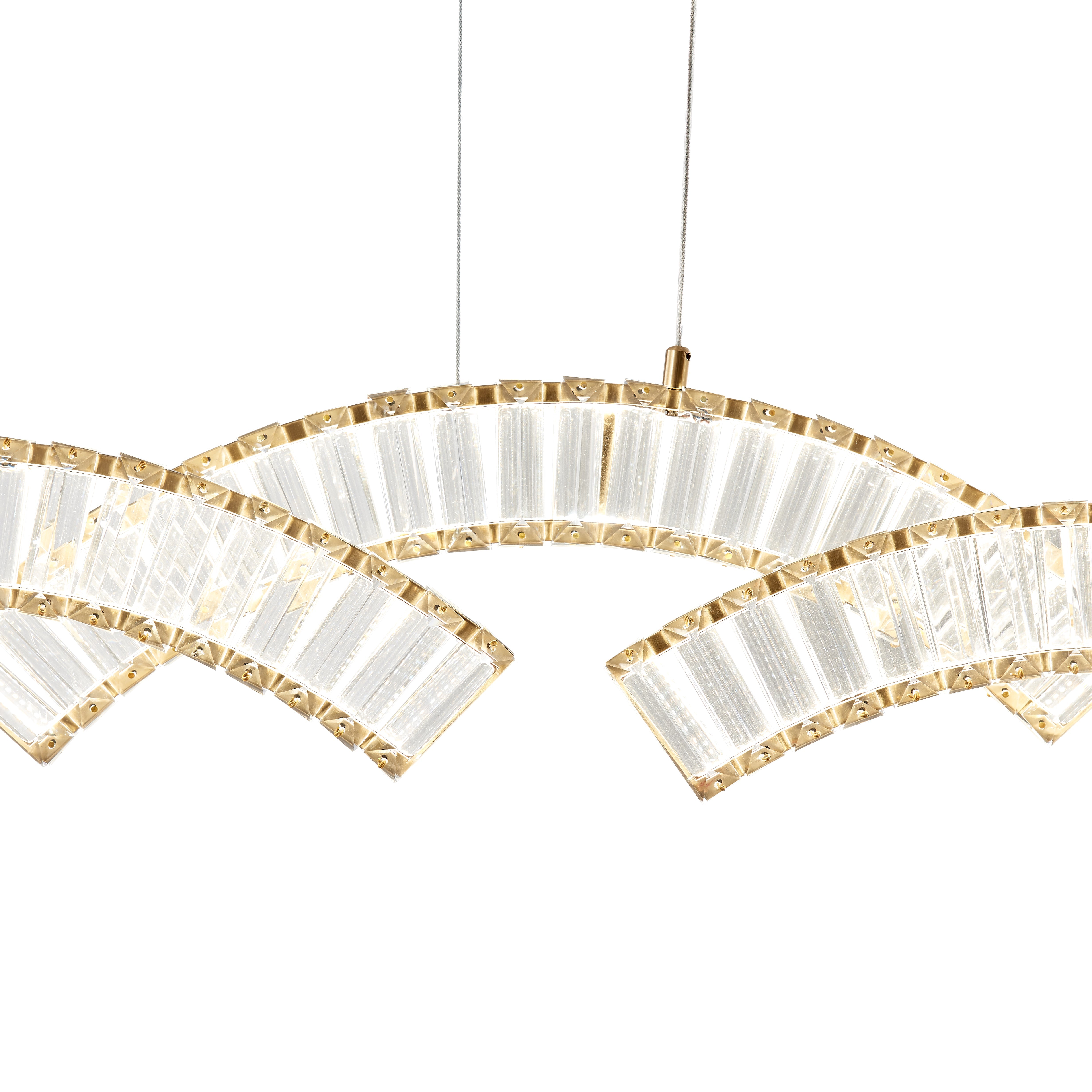 Sanford 3 Lights Brushed Gold Chandelier