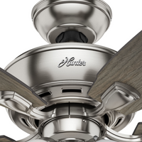 52 inch Amberlin Brushed Nickel Ceiling Fan with LED Light Kit and Pull Chain