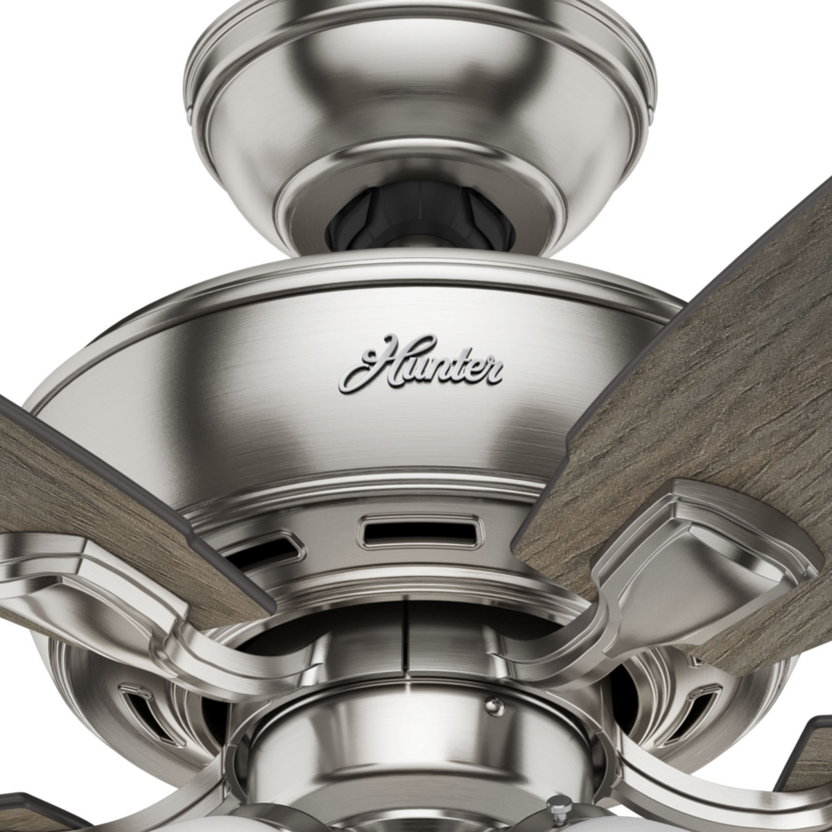 52 inch Amberlin Brushed Nickel Ceiling Fan with LED Light Kit and Pull Chain