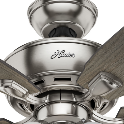 52 inch Amberlin Brushed Nickel Ceiling Fan with LED Light Kit and Pull Chain