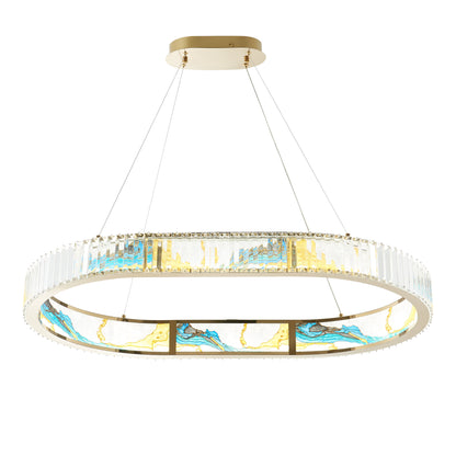 Boeseman's Squoval 1 Tier Colorful Chandelier
