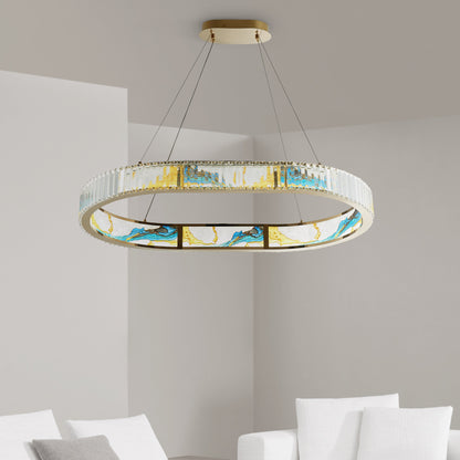 Boeseman's Squoval 1 Tier Colorful Chandelier