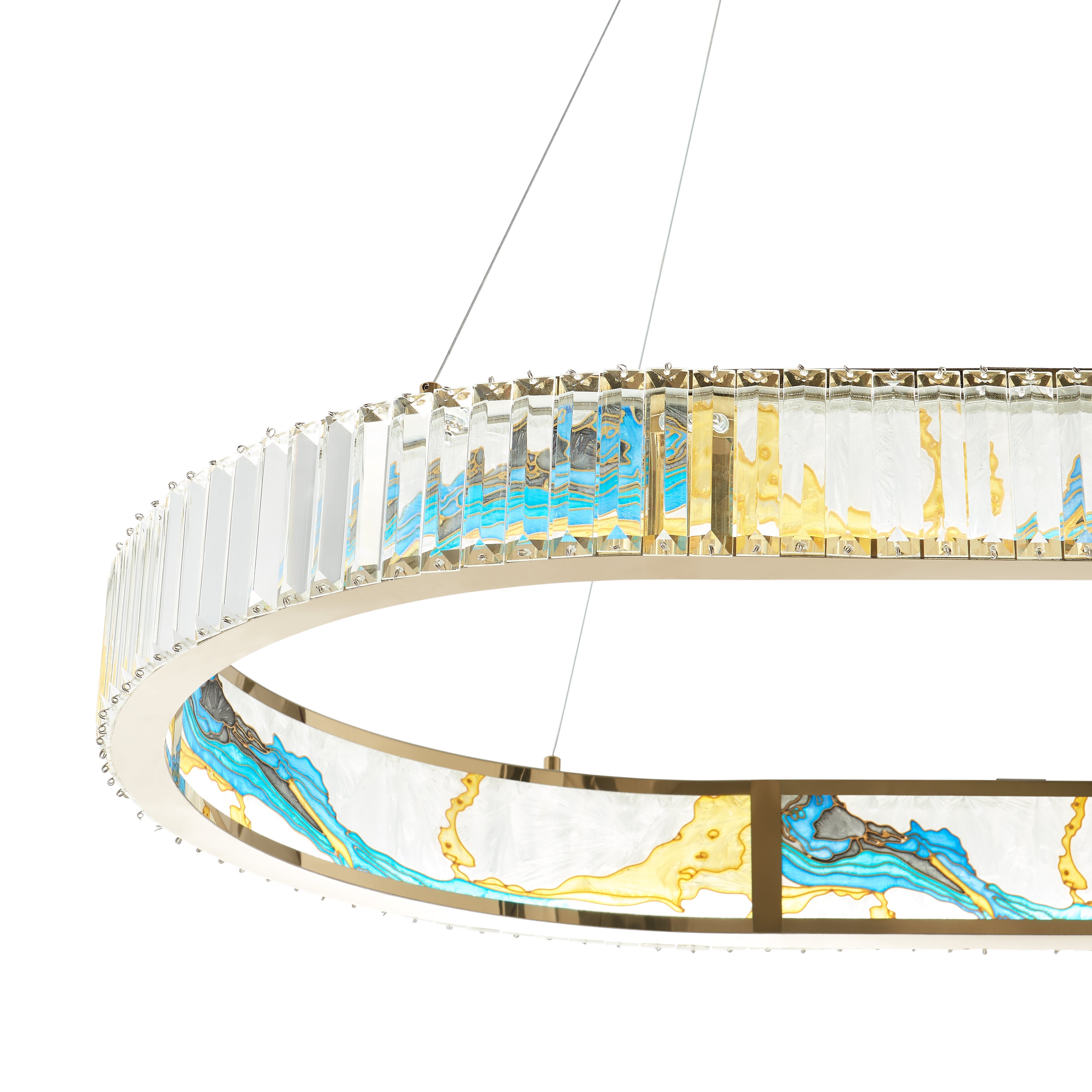 Boeseman's Squoval 1 Tier Colorful Chandelier