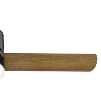 52 inch Minimus Matte Black Low Profile Ceiling Fan with LED Light Kit and Handheld Remote