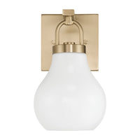 Mansfield 6-inch 1-light Champagne Gold Vanity Light with Opal Glass Shade