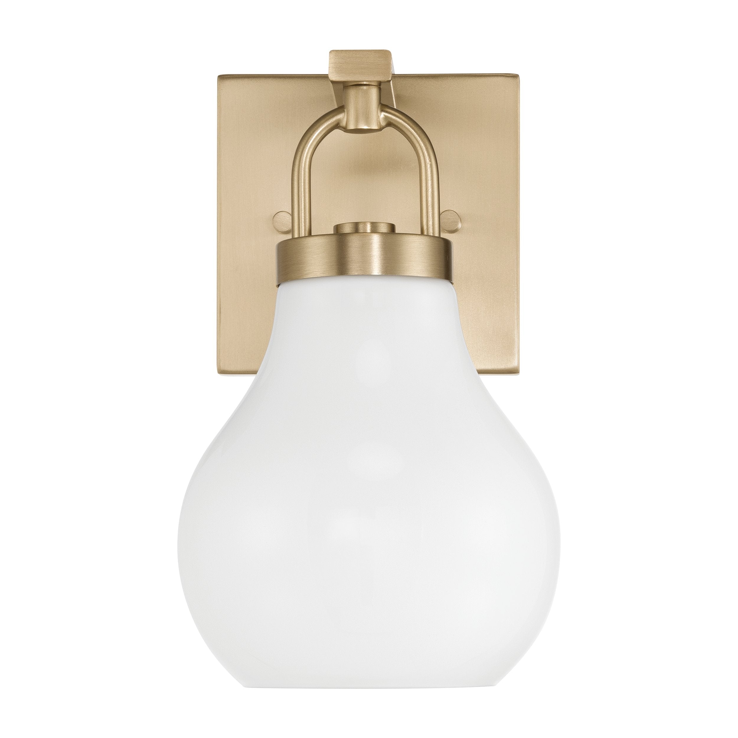 Mansfield 6-inch 1-light Champagne Gold Vanity Light with Opal Glass Shade