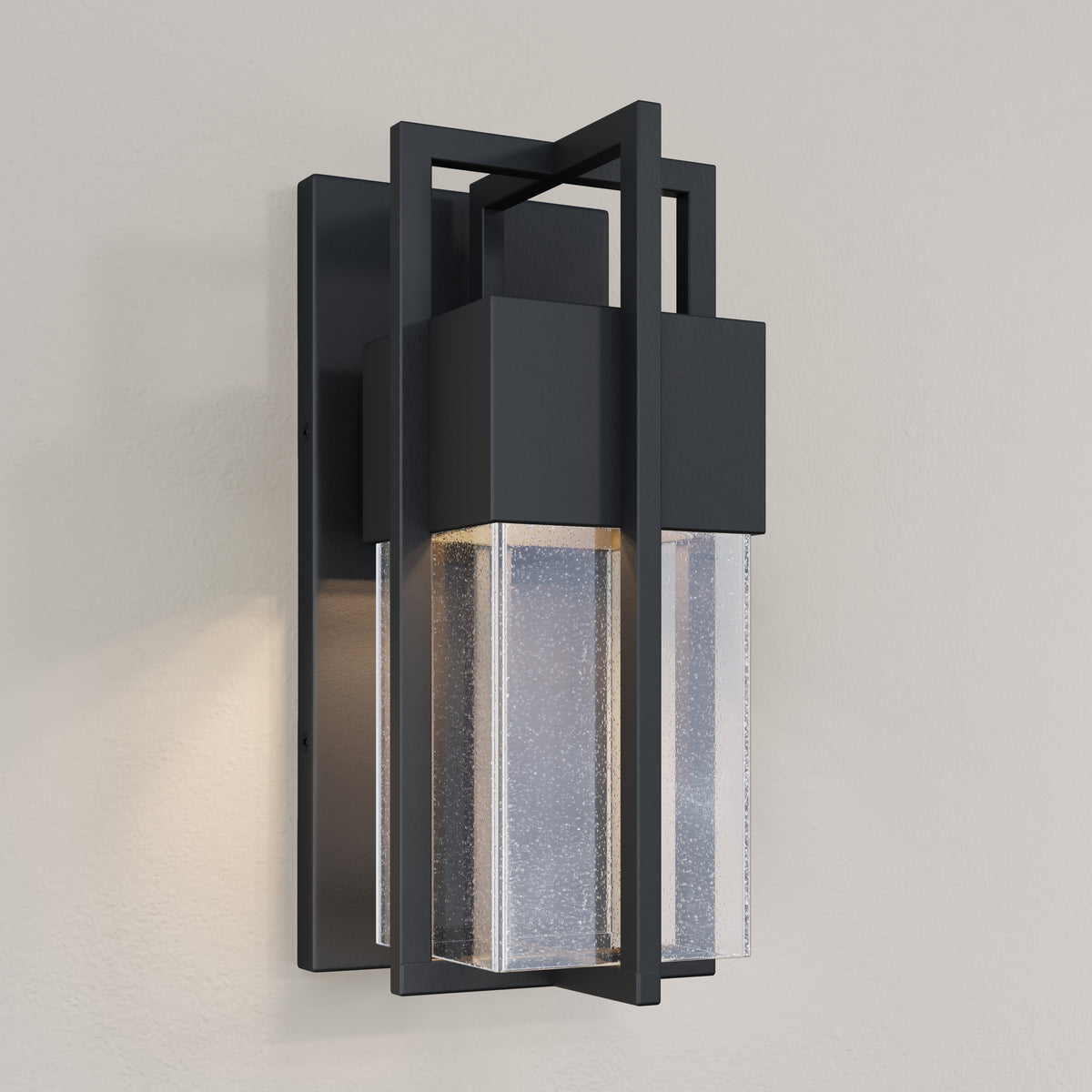 14.25-inch Kingler Powder Coated Black Outdoor Wall Sconce
