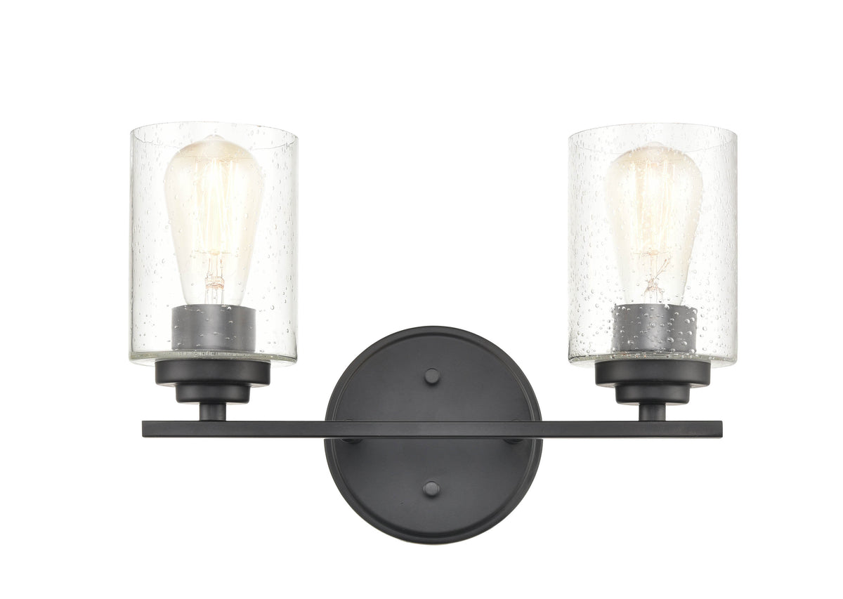 14.25'' Moven Matte Black 2 Light Bath Vanity