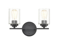 14.25'' Moven Matte Black 2 Light Bath Vanity