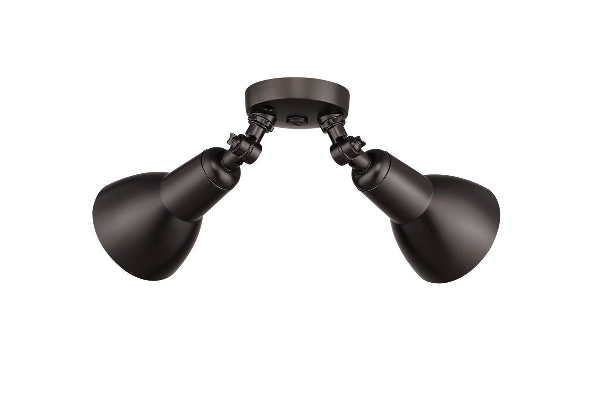 5.25''  Powder Coated Bronze 2 Light Flood Light