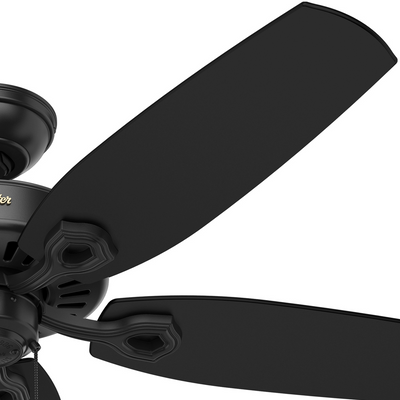 52 inch Builder Matte Black Ceiling Fan and Pull Chain