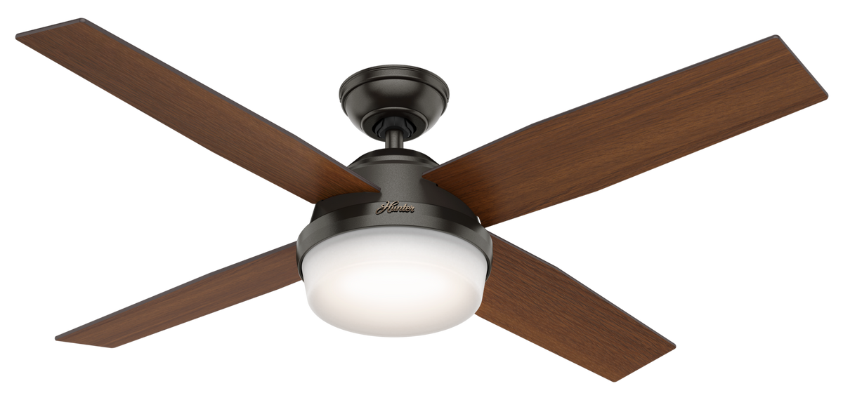 52 inch Dempsey Noble Bronze Ceiling Fan with LED Light Kit and Handheld Remote