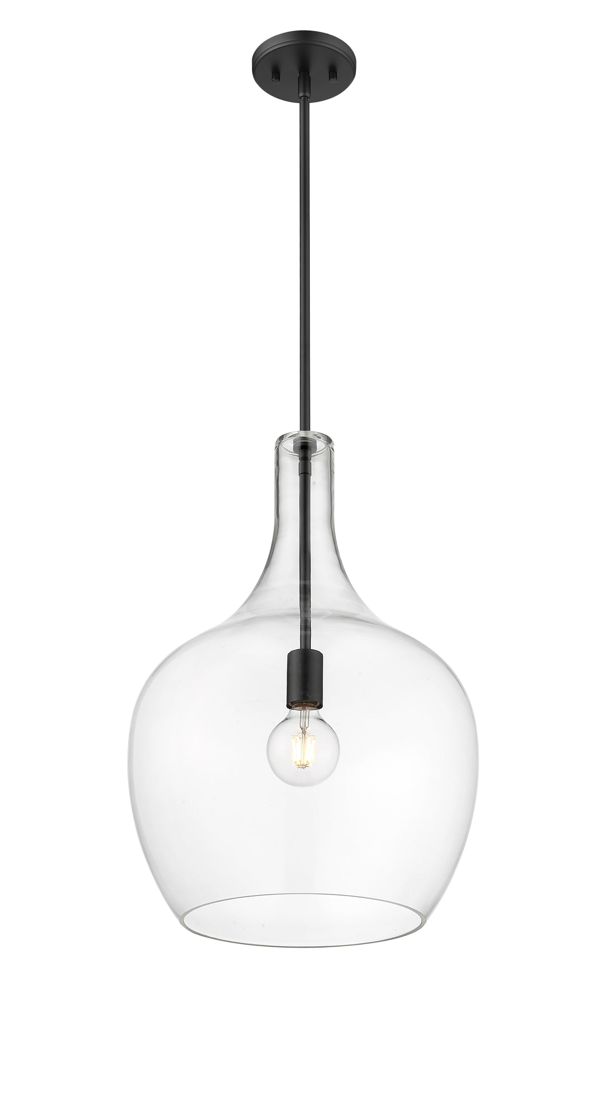 22'' Lamara Matte Black 1 Light Pendant