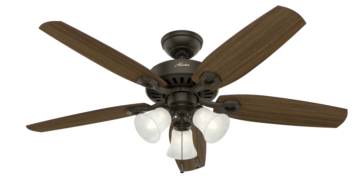 52 inch Builder New Bronze Ceiling Fan with LED Light Kit and Pull Chain