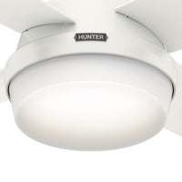 44 inch Dempsey Fresh White Ceiling Fan with LED Light Kit and Handheld Remote