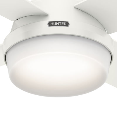 44 inch Dempsey Fresh White Ceiling Fan with LED Light Kit and Handheld Remote