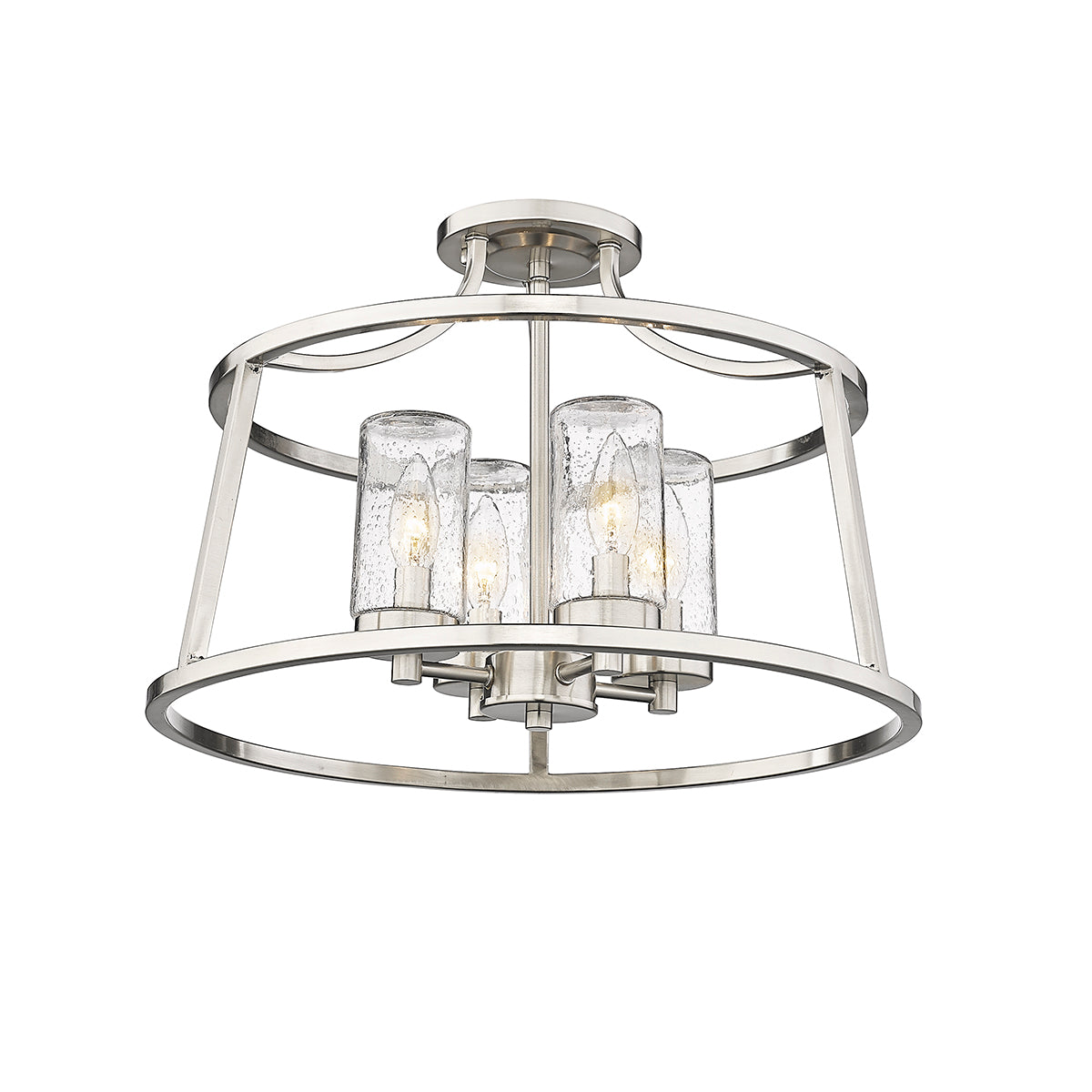 12.22'' Errol Brushed Nickel 4 Light Semi-Flush Mount