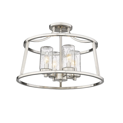 12.22'' Errol Brushed Nickel 4 Light Semi-Flush Mount