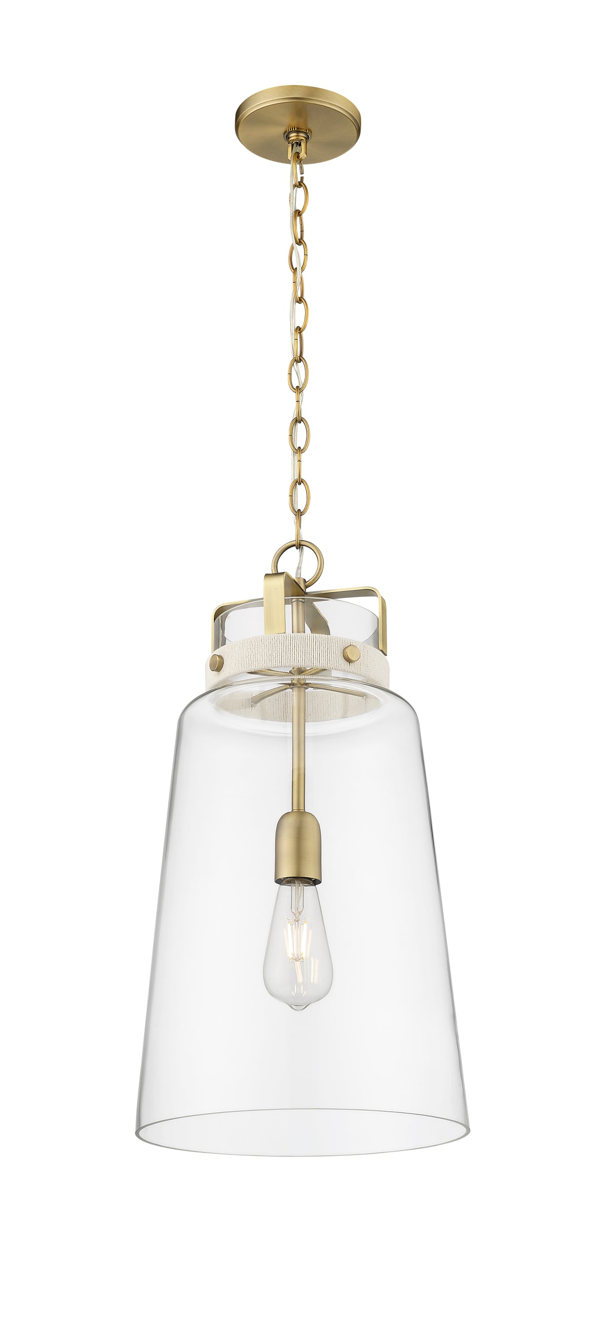 22.25'' Lolla Vintage Brass 1 Light Pendant