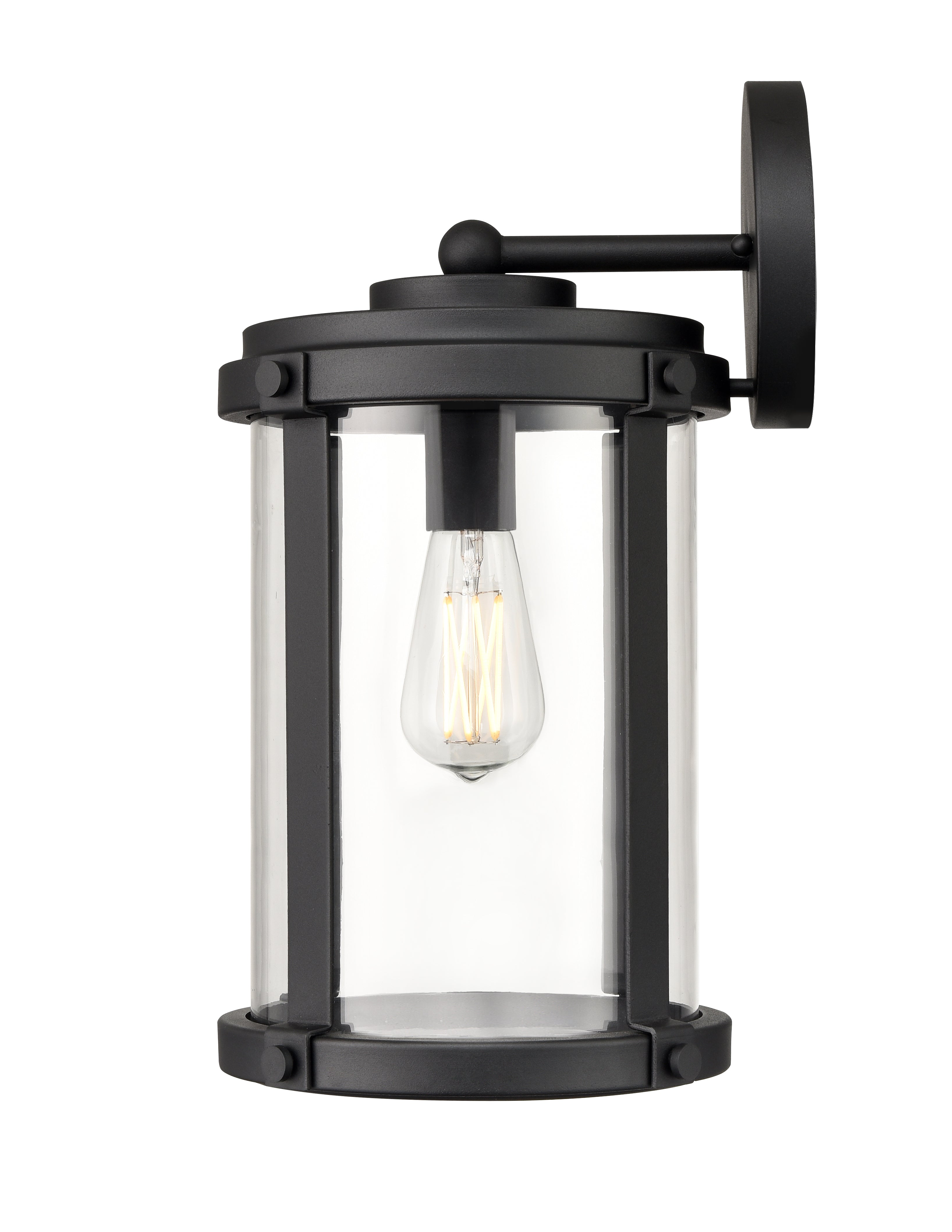 9'' Pennfield Textured Black 1 Light Wall Sconce