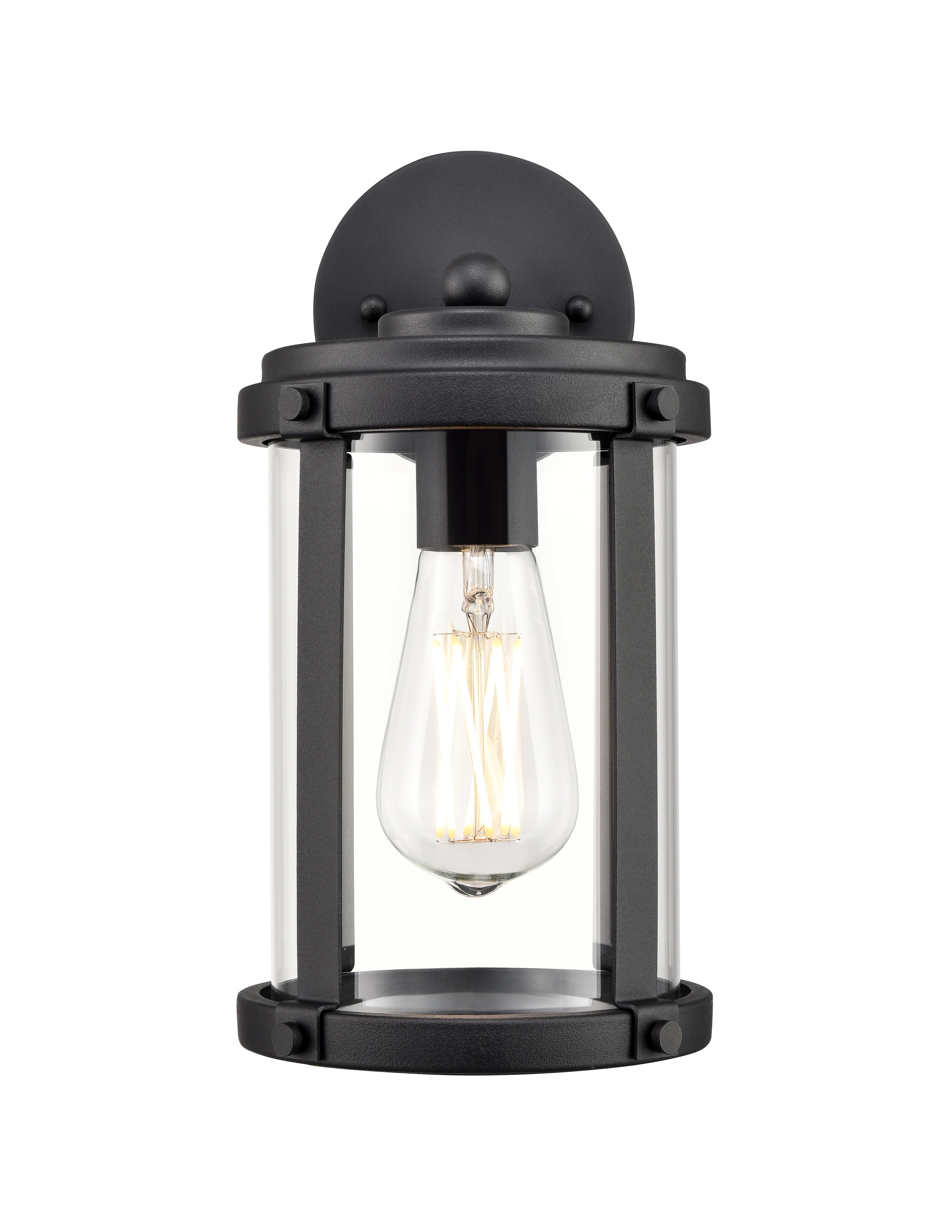 6'' Pennfield Textured Black 1 Light Wall Sconce