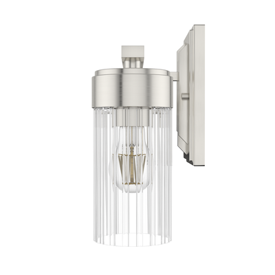 Gatz 22.25-inch 3-light Brushed Nickel Vanity Light with Clear Fluted Glass