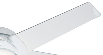 Casablanca 54 inch Stealth Snow White Ceiling Fan with LED Light Kit and Handheld Remote