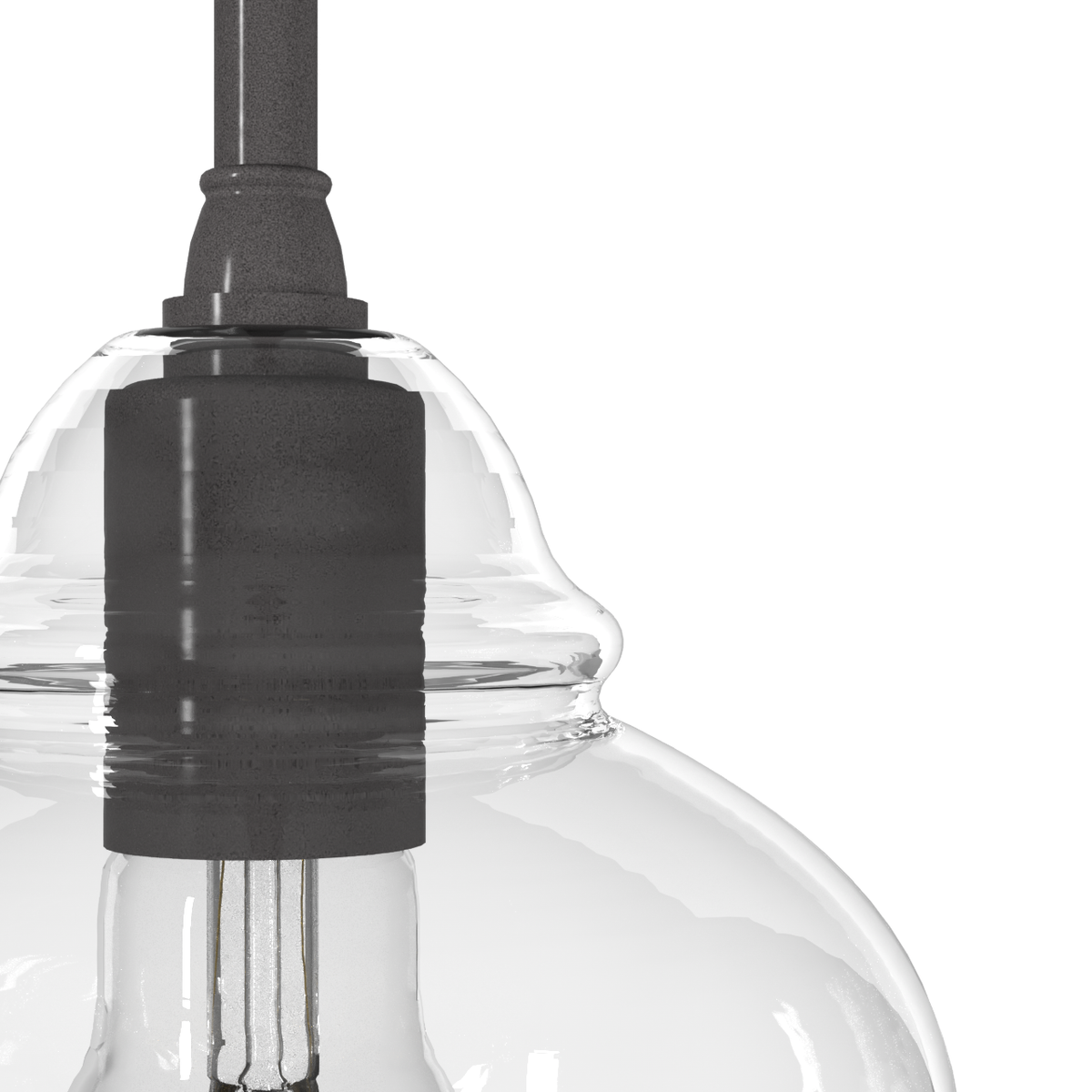 Dunshire 6.75-inch 1-light Noble Bronze Pendant with Clear Glass