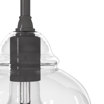 Dunshire 6.75-inch 1-light Noble Bronze Pendant with Clear Glass