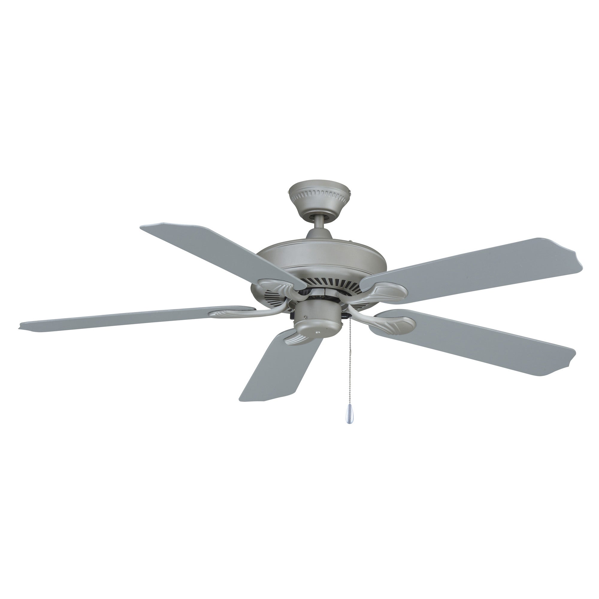 52 Inch Sunset AC Brushed Pewter Outdoor Ceiling Fan 5-Blade Reversible