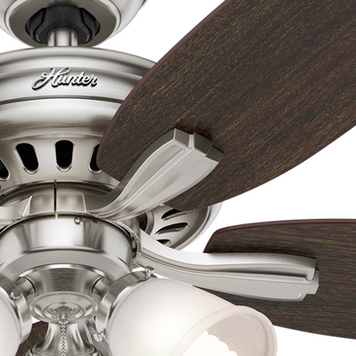 52 inch Newsome Brushed Nickel Ceiling Fan with LED Light Kit and Pull Chain
