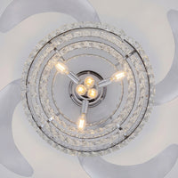 48 Inch Chrome Retractable Blade Ceiling Fan