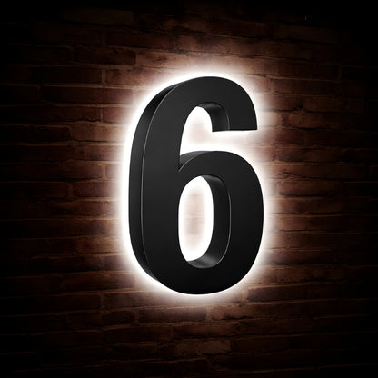 Illuminated Address Numbers - Stainless Steel - 6000K