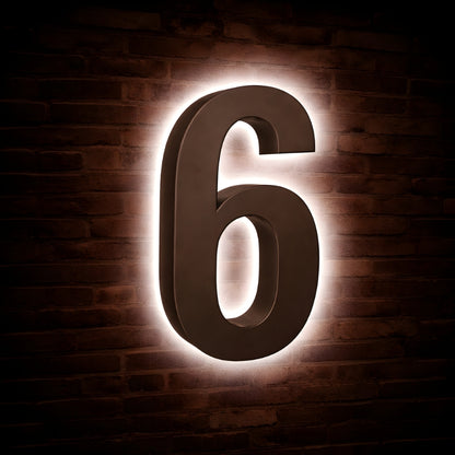 Illuminated Address Numbers - Stainless Steel - 6000K