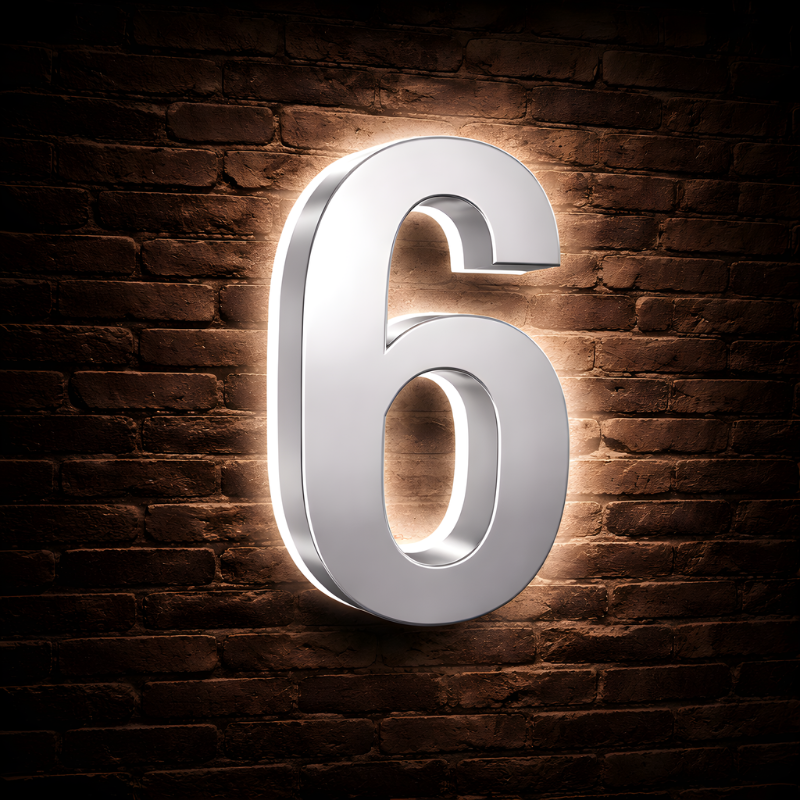 Lighted House Numbers - 5000K Illuminated