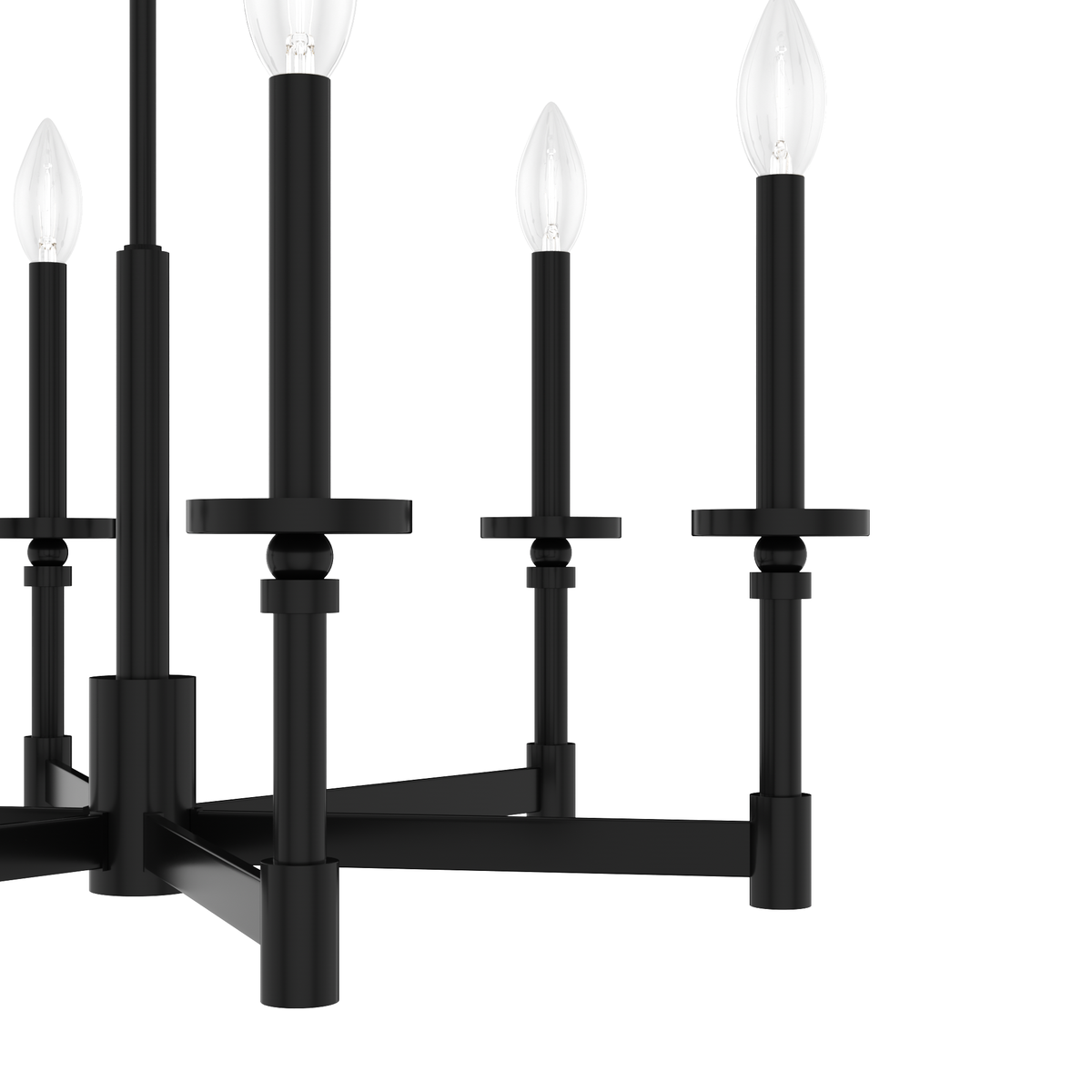 Briargrove 27-inch 6-light Matte Black Chandelier