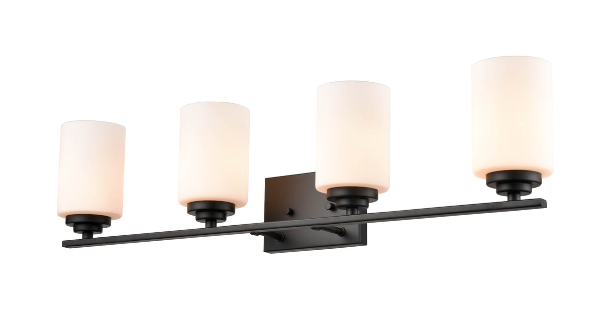31.13'' Durham Matte Black 4 Light Bath Vanity