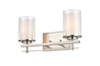 16'' Huderson Brushed Nickel 2 Light Bath Vanity