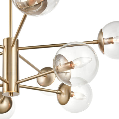 11'' Avell Modern Gold 10 Light Chandelier