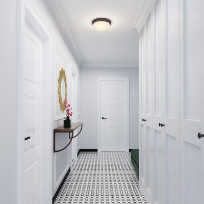 4'' Baumann Rubbed Bronze 1 Light Flush Mount