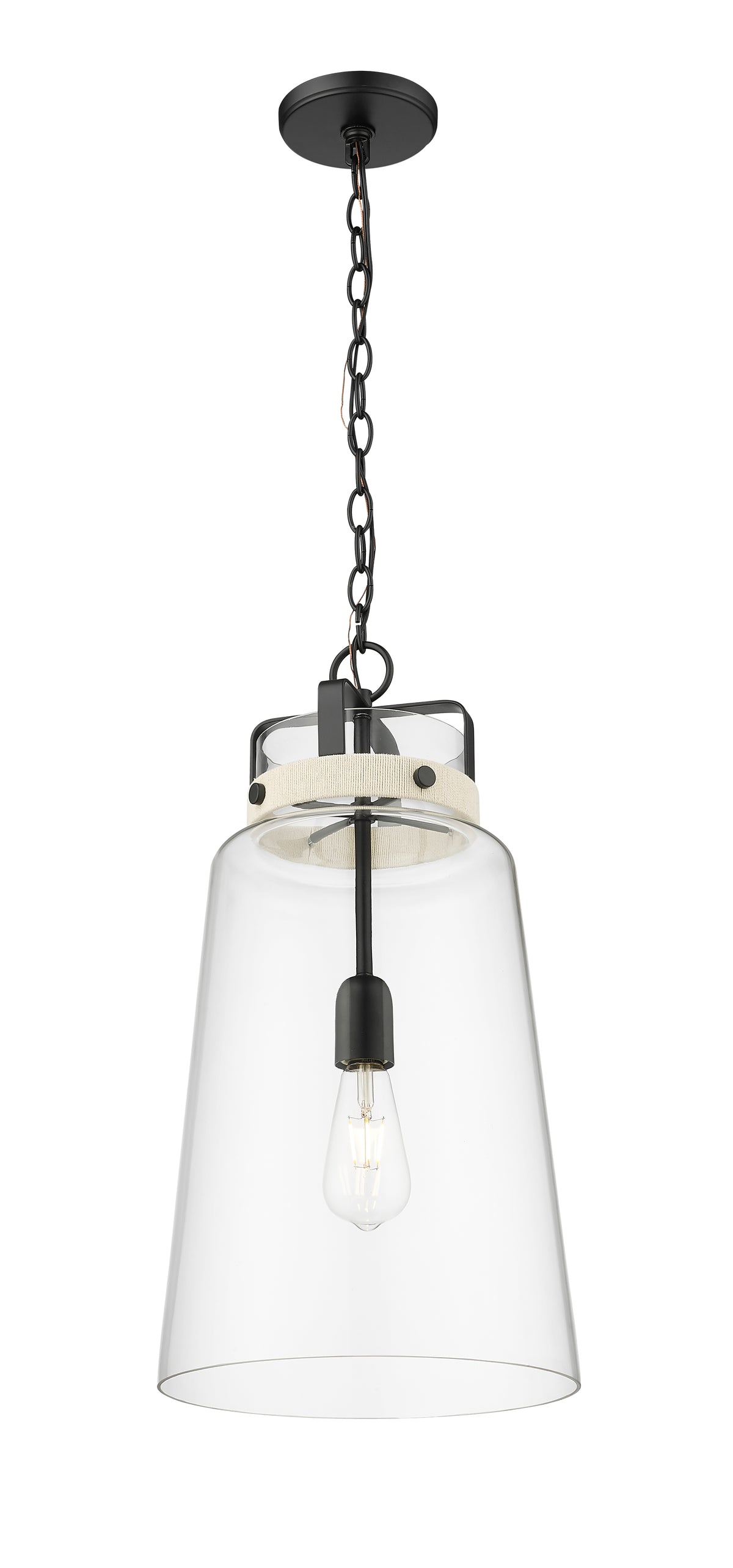22.25'' Lolla Matte Black 1 Light Pendant