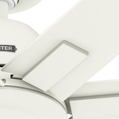 60 inch Downtown ENERGY STAR® Matte White Damp Rated Ceiling Fan and Wall Control
