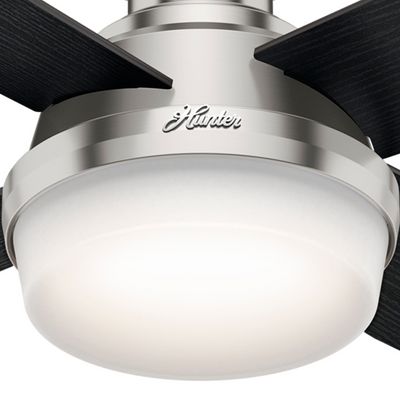 52 inch Dempsey Brushed Nickel Low Profile Ceiling Fan with LED Light Kit and Handheld Remote