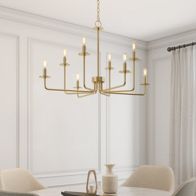 22'' Marceline Modern Gold 8 Light Chandelier