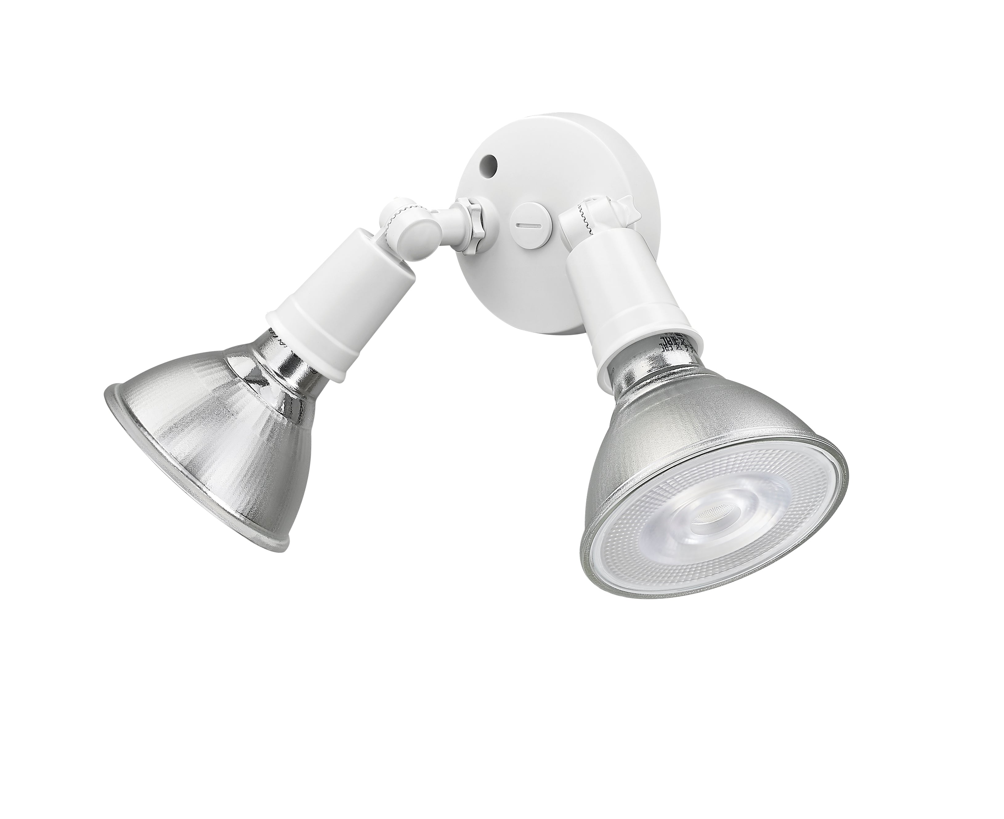 9.25''  Matte White 2 Light Flood Light