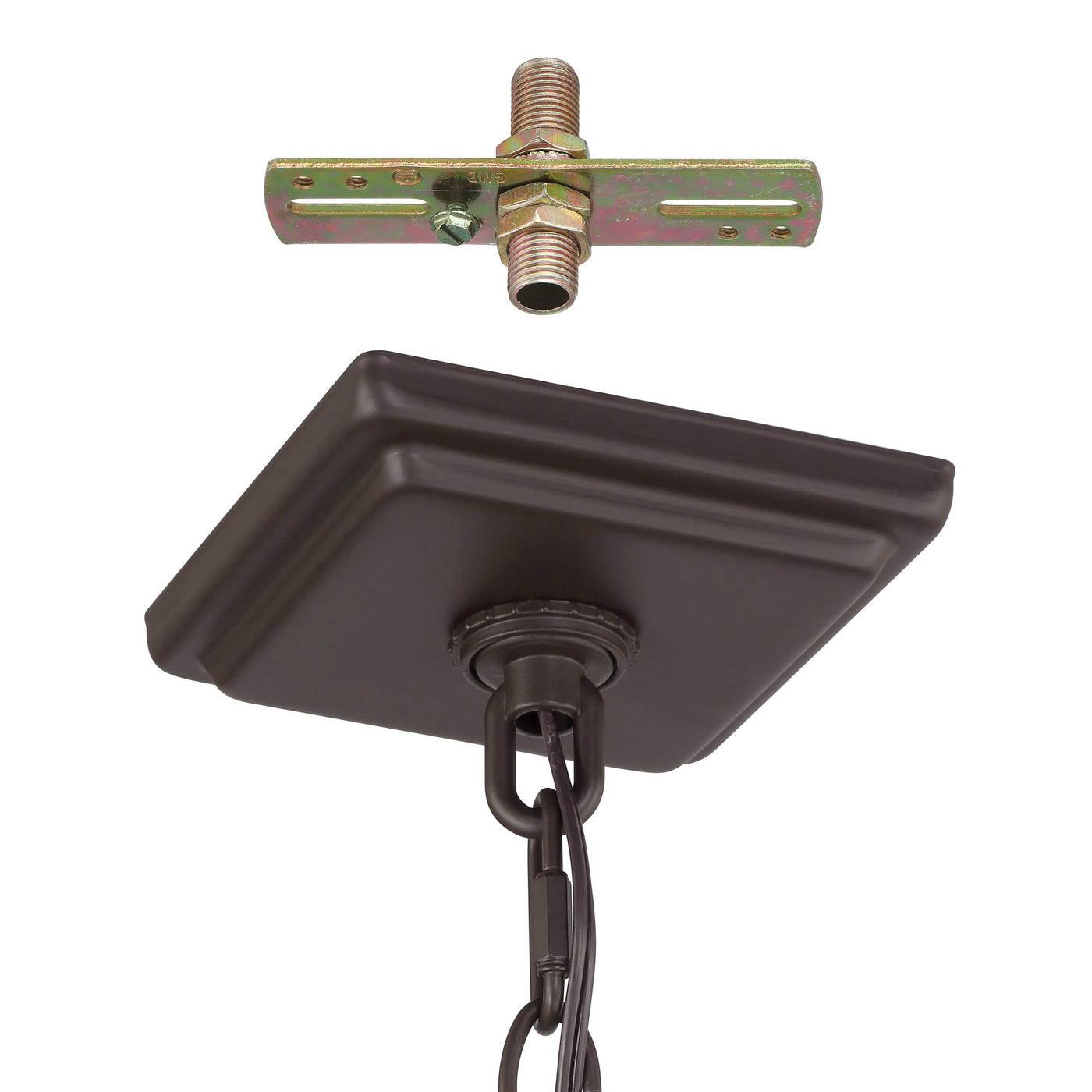 Hillside 11-inch 3-light Dark Bronze Exterior Pendant Light with Clear Glass