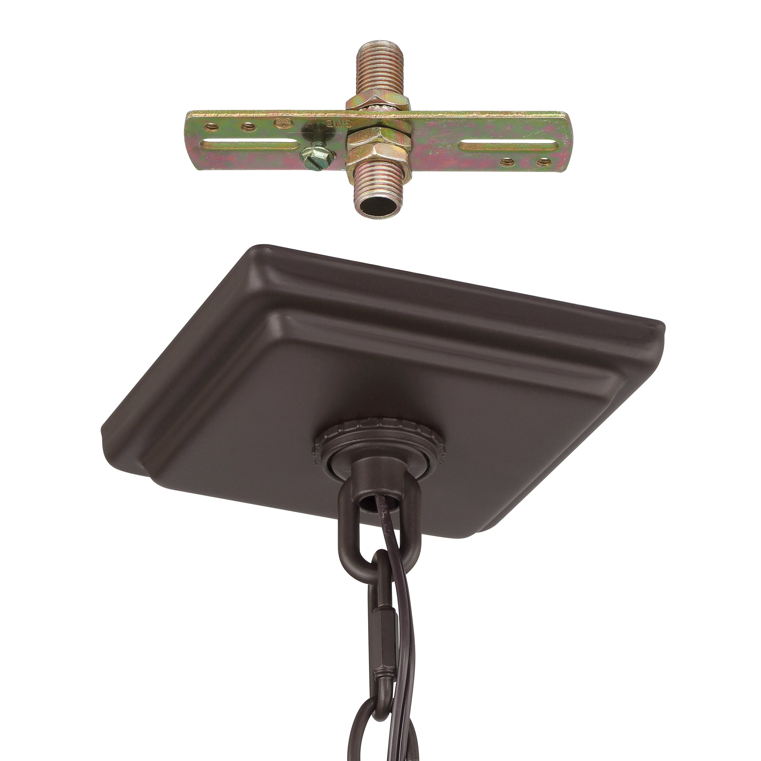 Hillside 11-inch 3-light Dark Bronze Exterior Pendant Light with Clear Glass